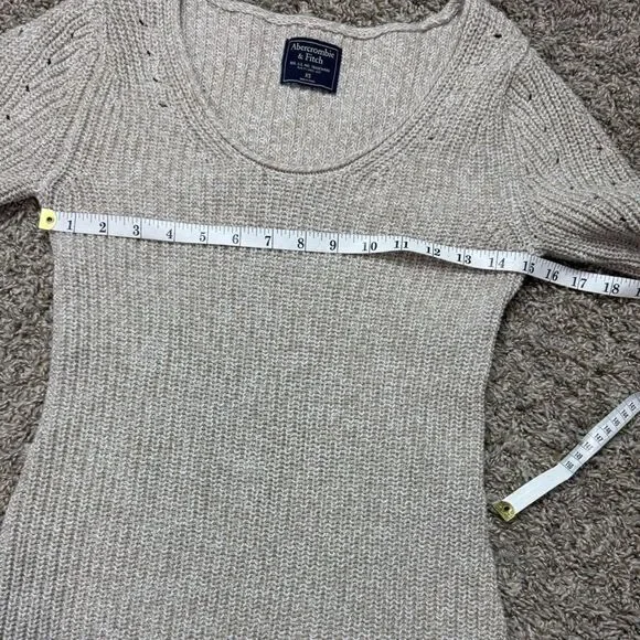 Abercrombie & Fitch Taupe Beige Ribbed Sweater Dresss - Picture 4 of 7
